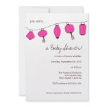 Pink Chinese Lantern Invitations, 5x7