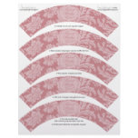 Pink Chintz DIY Baby Shower Cupcake Wrappers Wraps Letterhead