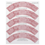 Pink Chintz DIY Baby Shower Cupcake Wrappers Wraps Letterhead