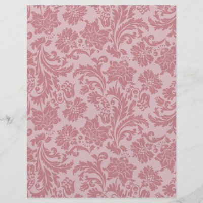 This elegant Pink Chintz pattern card stock may be used