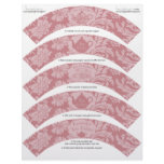 Pink Chintz Tea Party DIY Cupcake Wrappers Customized Letterhead