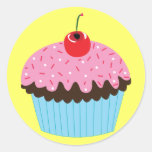 Pink Chocolate Cupcake Stickers