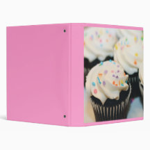 Pink Chocolate Cupcake with Sprinkles Binder