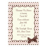 Pink Chocolate Polka Dot Invitation