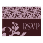 Pink & Chocolate RSVP Postcard - Customized