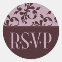 Pink & Chocolate RSVP Sticker stickers