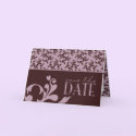Pink & Chocolate Save The Date Card