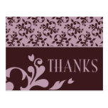 Pink & Chocolate Thanks Postcard