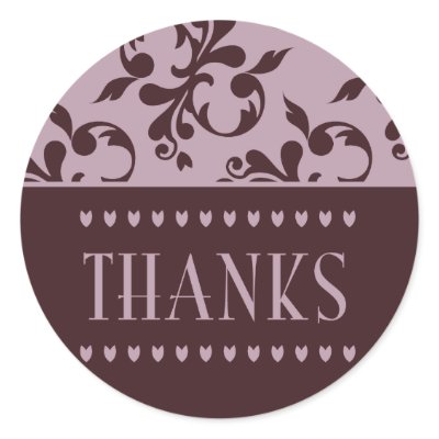 Pink & Chocolate Thanks Sticker