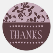 Pink & Chocolate Thanks Sticker stickers
