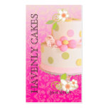 Pink + Chocolate Wedding Cake/Bakery/pâtisserie Business Cards