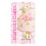 Pink + Chocolate Wedding Cake/Bakery/pâtisserie Business Card Template