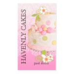 Pink + Chocolate Wedding Cake/Bakery/pâtisserie Business Card Templates