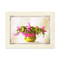 Pink Christmas Cactus Photograph canvas prints