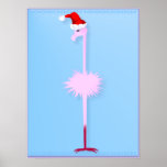 Pink Christmas Flamingo 1 Poster