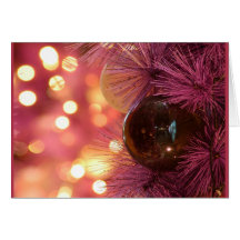Pink Christmas Greeting Card