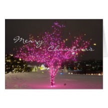 Pink Christmas Tree Card