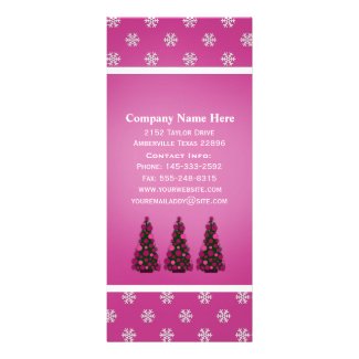 Pink Christmas Tree: Rack Cards