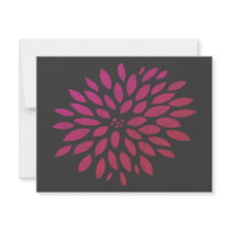 Pink Chrysanthemum Custom Invitation