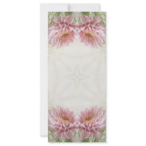 Pink Chrysanthemums Kaleidoscope Art 9 Rack Card Template