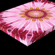 Pink Chrysanthemums Kaleidoscope Wrapped Canvas canvas prints