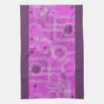 Pink circle and track kitchen tea towel american mojo kitchen towels