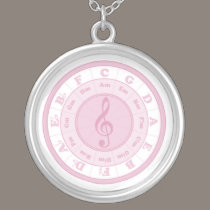 Pink Circle of Fifths - another version necklaces