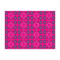 pink circle patterns postcards