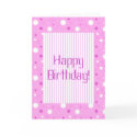 Pink circles and stripes - Card
