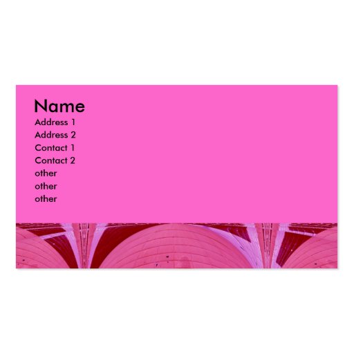 pink circles business card template (front side)