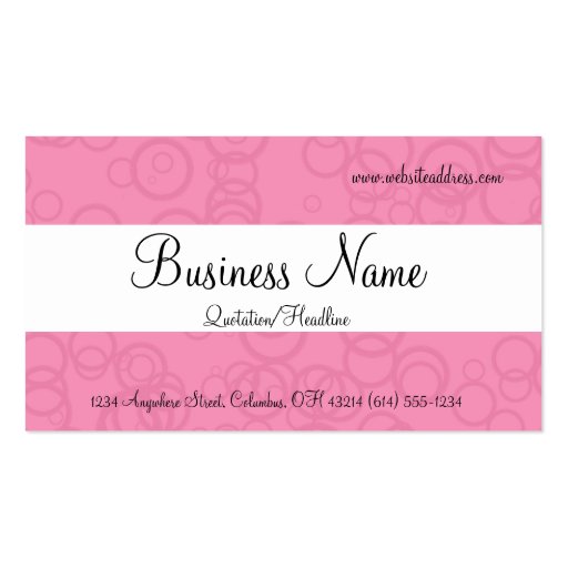 Pink Circles Business Cards