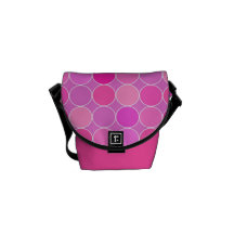Pink Circles Pattern  Modern Messenger Bag