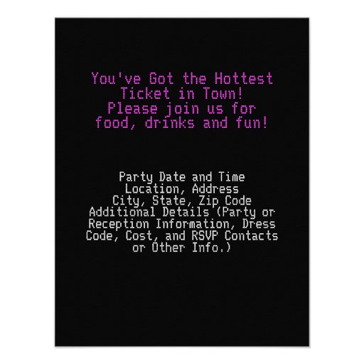 Pink City Lights Sweet Sixteen Invitation