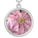 Pink Clematis Necklace