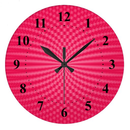 Pink Clock w Numbers and Minutes
