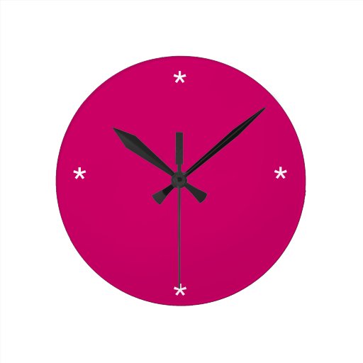 Pink Clock with stars
