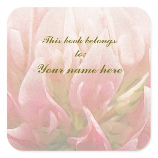 Pink Clover Bookplate Stickers