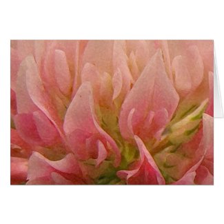 Pink Clover Easter Greeting Card