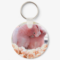 Pink Cockatoos Keychain by TheFeatherFactory Pink Cockatoos Keychain