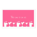 Pink cocktail wedding event custom drink ticket profilecard