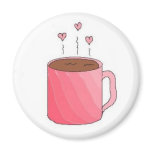 Pink coffee mug - magnet