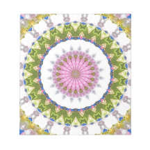 Pink Colorburst Geometric Design Note Pads
