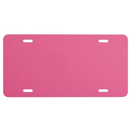 Pink Colour Design License Plate