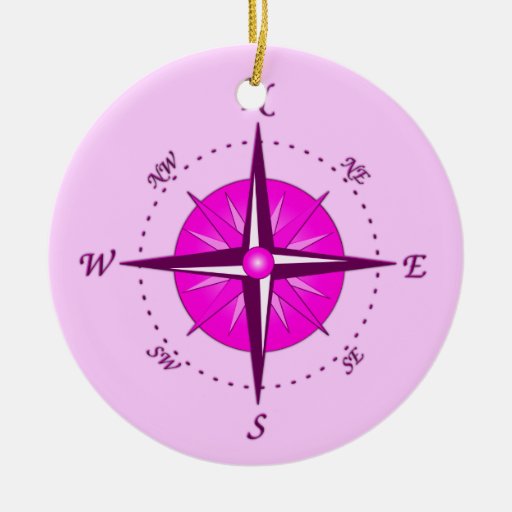 Pink Compass Rose Ornament