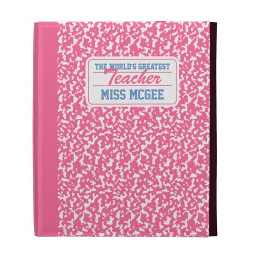 Pink Composition Notebook iPad Cases Zazzle