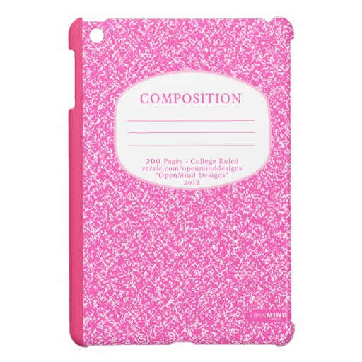 Pink Composition Notebook iPad Mini Cases Zazzle