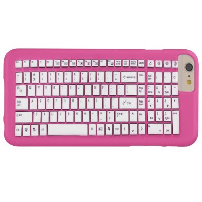 Pink computer keyboard barely there iPhone 6 plus case
