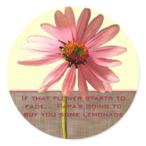 Pink Cone Flower - If that flower starts to fade stickers