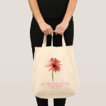 Pink Cone Flower The Grass Withers but Canvas Bags