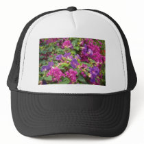 Pink Convolvas and bougainvillea, Spaincon flowers Mesh Hat